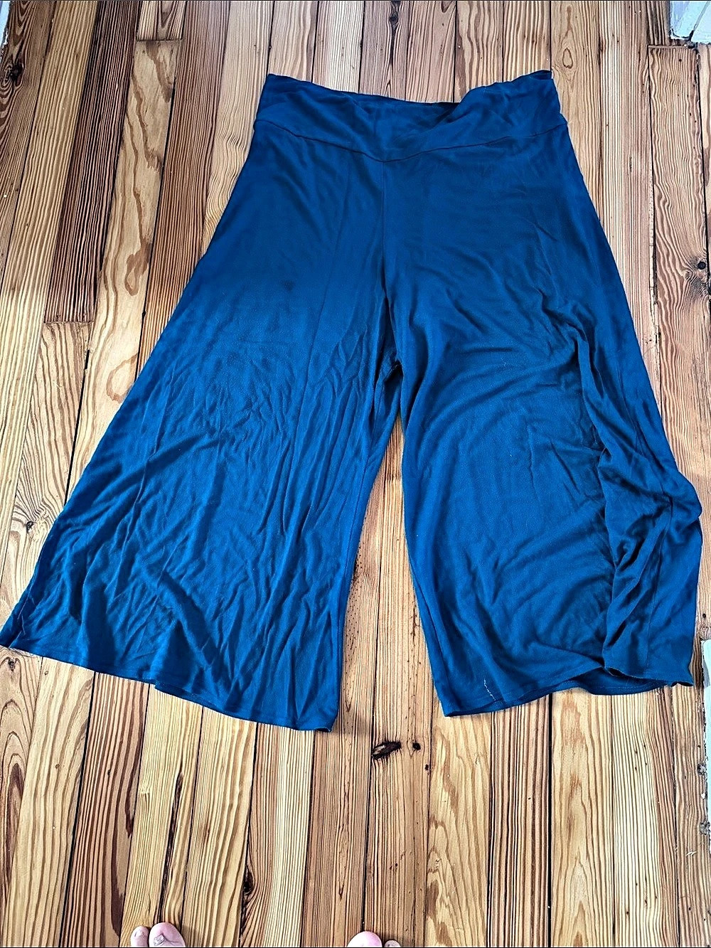Salaam Wide Leg Pants in Blue, XL